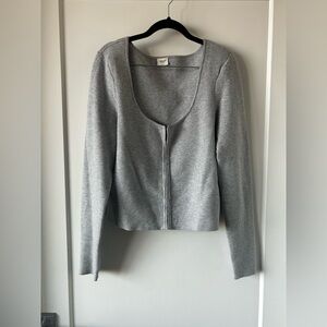 Abercrombie and Fitch Fish-hook closure Gray Sweater